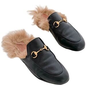 100% Authentic GUCCI 2015 RE-EDITION WOMEN'S PRINCETOWN - Black leather